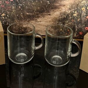 Nespresso glass mug set - Elegant Clear Glass Mug Set NIB $25